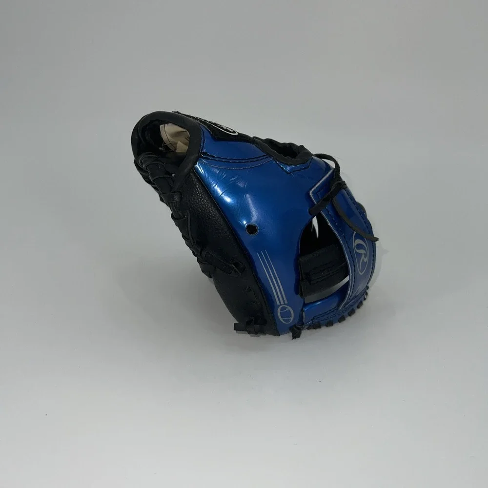 Rawlings Left Handed‎ Baseball Glove Youth 8.5 Inch PL85BBLC Metallic Blue/black